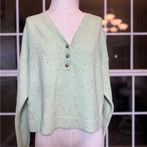 Lou & Grey Speckled Knit Sweater – Women’s | Green